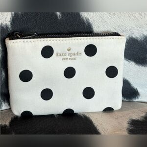 Kate Spade Black and White Polka Dot Pouch